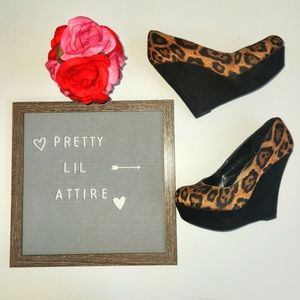 Women's Leopard Wedge Pump Size 7.5
